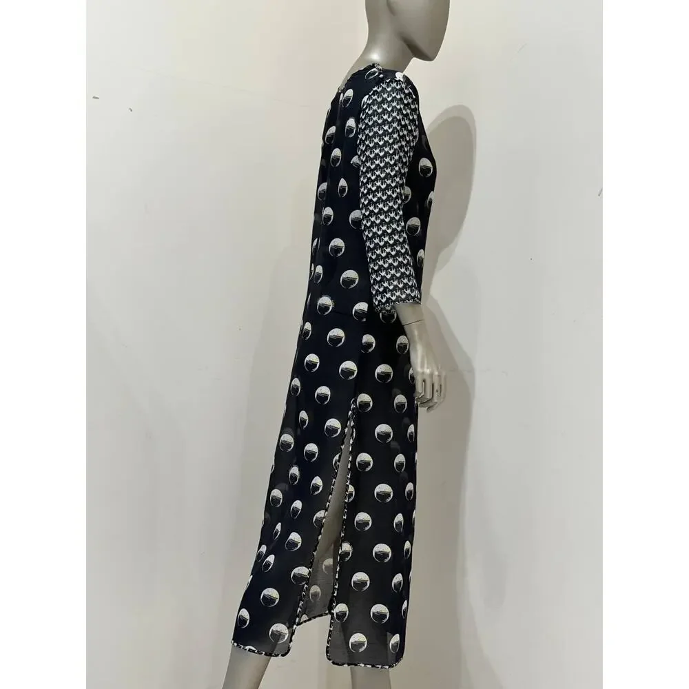 Louis Vuitton Marc Jacobs Black Graphic Print Dress Sz.36
